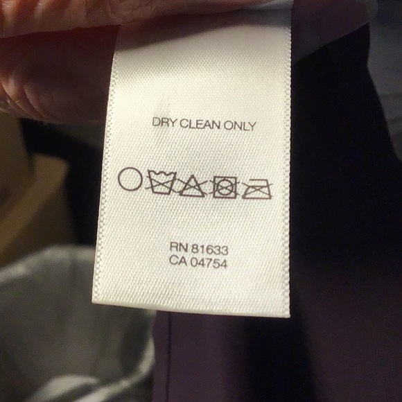 KENNETH COLE women’s blouse, sheer, sz L  purple with black trim - Picture 6 of 8